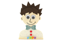 Buste PAPA - Silhouettes en bois - 10doigts.fr