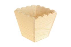 Cache-pot en bois, 11 cm - Supports Mosaïques - 10doigts.fr