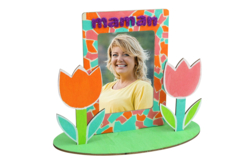 Cadre avec fleurs en bois à peindre - Cadres photos en bois - 10doigts.fr - 2