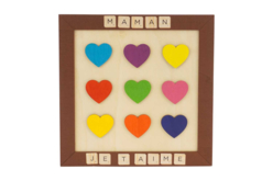 cadre coeur en bois maman - Objets pour le bureau - 10doigts.fr - 2