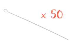 Clous argentés à tête anneau - Lot de 50 - Anneaux, clous - 10doigts.fr - 2