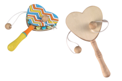 Cœur tam-tam bois - Instruments en bois - 10doigts.fr