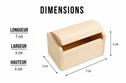 coffre petit dimensions - Boîtes en bois à décorer - 10doigts.fr - 2