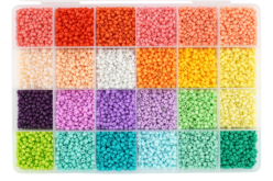 coffret perles de rocailles 24 couleurs - Perles Rocaille - 10doigts.fr