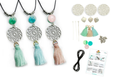 colliers sautoirs pastels - Colliers et chaines - 10doigts.fr