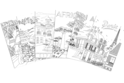 coloriage adulte villes - Formes et dessins à colorier - 10doigts.fr - 2