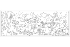 Coloriage Geant Sorciere vampire Fantome - Papiers Grands Formats - 10doigts.fr - 2