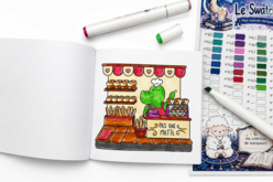 Coloriage Simple & cosy - Petites boutiques - Livres de coloriage et dessins : pour apprendre et s'évader - 10doigts.fr - 2