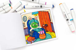 Coloriage Simple & cosy - Petits instants au calme - Livres de coloriage et dessins : pour apprendre et s'évader - 10doigts.fr - 2