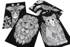 coloriage velours animaux - Supports à colorier - 10doigts.fr