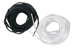 cordon en satin blanc noir - Cordon queue de rat - 10doigts.fr