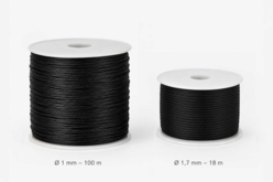 Cordon polyester queue de rat noir au choix - Cordons queue de rat - 10doigts.fr - 2