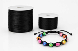 Cordon polyester queue de rat noir Ø 1 mm, 100 m - Cordons queue de rat - 10doigts.fr