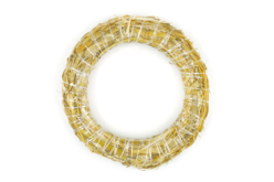couronne paille 20 cm - Couronnes de Noël - 10doigts.fr