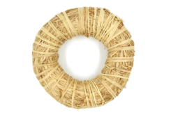Couronne raphia paille naturel Ø 20 cm - Paille et Raphia - 10doigts.fr