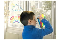 Crayons pour vitres et fenêtres - Crayons cire - 10doigts.fr