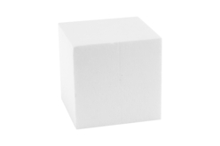 cube polystyrène 8 cm - Formes à décorer - Polystyrène - 10doigts.fr