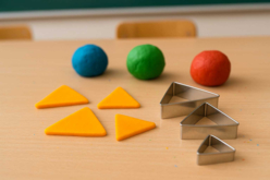 découpes triangle pâte à modeler - Emporte-pièces créatifs pour enfants - 10doigts.fr - 2