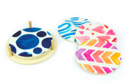 dessous de verre papier coloré - Papiers à motifs - 10doigts.fr