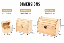 dimensions coffres en bois - Boîtes en bois à décorer - 10doigts.fr - 2