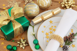 emballage cadeau noël - Papier métallisé, pailleté - 10doigts.fr