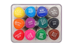 fetres alcool 12 couleurs - Calligraphie, Ecriture - 10doigts.fr - 2