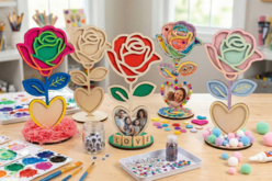 fleurs en bois cadre - Cadres et clips photos : des supports uniques pour afficher vos souvenirs - 10doigts.fr - 2