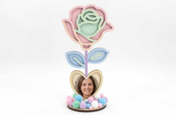 fleurs en bois cadre - Pompons pour bricolage créatif - 10doigts.fr - 2