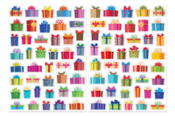 Gommettes cadeaux de Noel - Gommettes Noël - 10doigts.fr