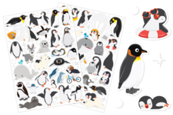 gommettes pinguin - Gommettes Histoires et décors - 10doigts.fr