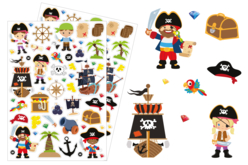 Gommettes Pirates - 2 planches - Gommettes Histoires et décors - 10doigts.fr