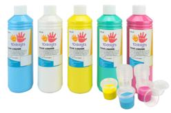 Gouache 10doigts effet craie, 500 ml - 5 couleurs - Craies, tableaux, ardoises - 10doigts.fr