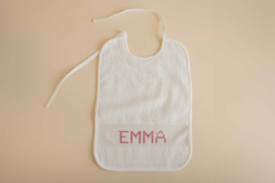 grand Bavoir éponge blanc - Coton, lin - Textiles - 10doigts.fr - 2