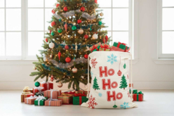 Grande Hotte du Père Noël en Coton - Supports de Noël - 10doigts.fr