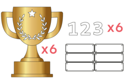 Grands trophées à personnaliser - Formes et dessins à colorier - 10doigts.fr - 2