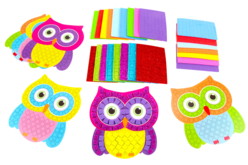 hiboux et mosaiques - Mosaïques papier, mousse - 10doigts.fr