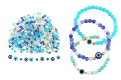 Kit bracelets œil porte bonheur - 10 pièces - Kits Bijoux - 10doigts.fr