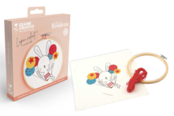 Kit broderie partielle Lapin couture - Kits Mercerie - 10doigts.fr