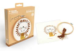 Kit broderie partielle Lion - Kits Mercerie - 10doigts.fr