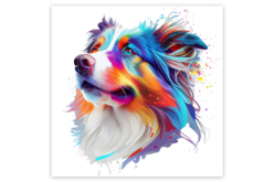 Kit diamond painting, chien, 30x30 cm - Diamond Painting : Kit complet - 10doigts.fr