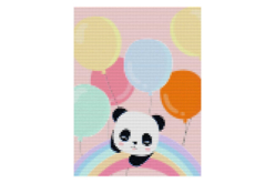 Kit diamond painting, panda - 15 x 20 cm - Diamond Painting : Kit complet - 10doigts.fr