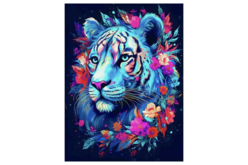 Kit diamond painting, Tigre, 30 x 40 cm - Diamond Painting : Kit complet - 10doigts.fr