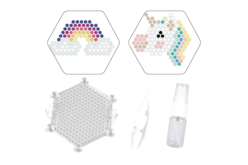 Kit Perles d'eau fusibles  licorne & arc-en-ciel  - Aqua perles - 10doigts.fr