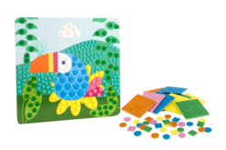 Kit tableaux gommettes mosaïques  - Toucan - Les nouveautés 2026 - 10doigts.fr - 2