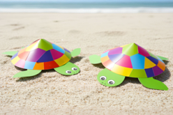 kit tortue collage de gommettes - Kits créatifs gommettes - 10doigts.fr - 2