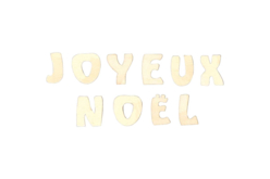 Lettres "Joyeux Noël" bois  - Lettres en bois - 10doigts.fr