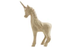 Licorne en papier maché - Animaux en carton - 10doigts.fr