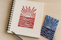 linogravure couleur rouge - Peinture linogravure - 10doigts.fr