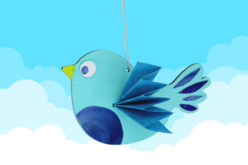 L'oiseau au poème secret - Suspensions décoratives en bois - 10doigts.fr - 2