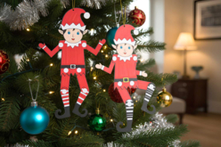 lutins farceurs à colorier pour sapin - Kits créatifs de Noël pour les enfants - 10doigts.fr